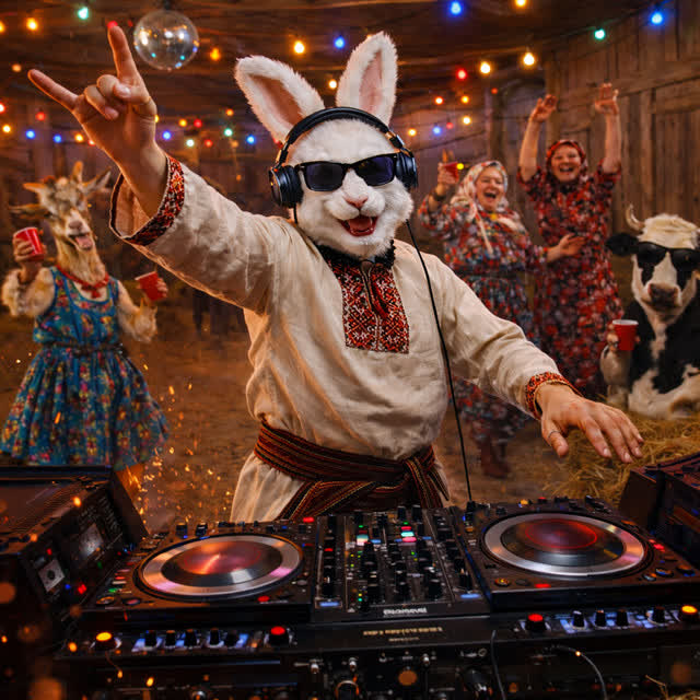 DJ КОЛХОЗ - Там на суку сидит ворона- Remix
